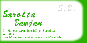 sarolta damjan business card